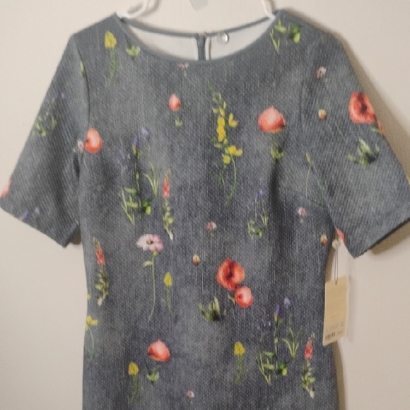 Margaret O'Leary Gray Floral Dress - Picture 4 of 6